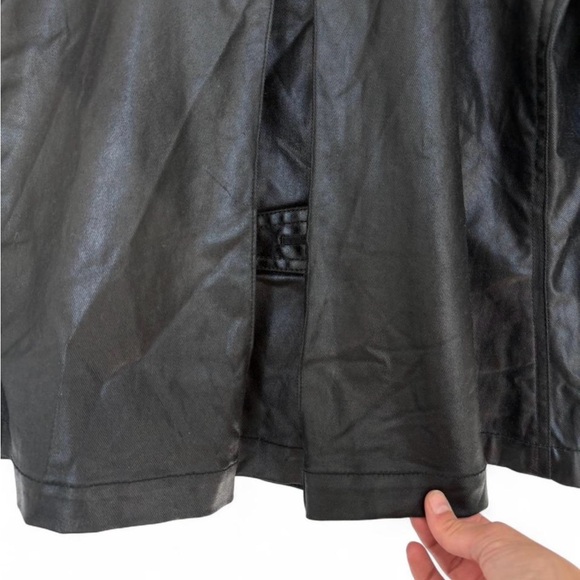 Vintage Ralph Lauren Waxed Cotton Black Jacket Medium Leather‎ Feel Timeless - Picture 6 of 8